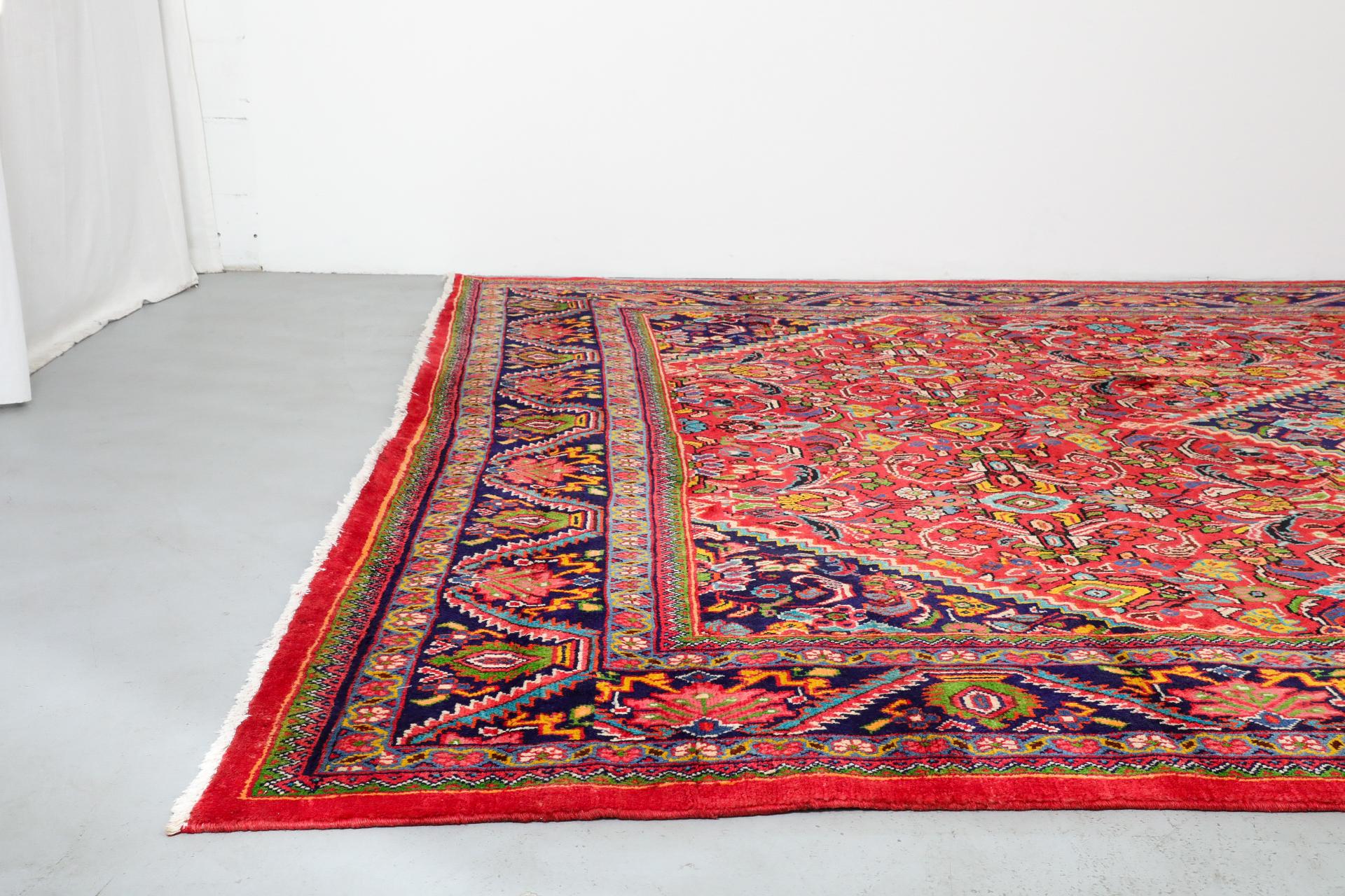 Tapis persan Tabriz tissé à la main, 10' x 13' en vente 12
