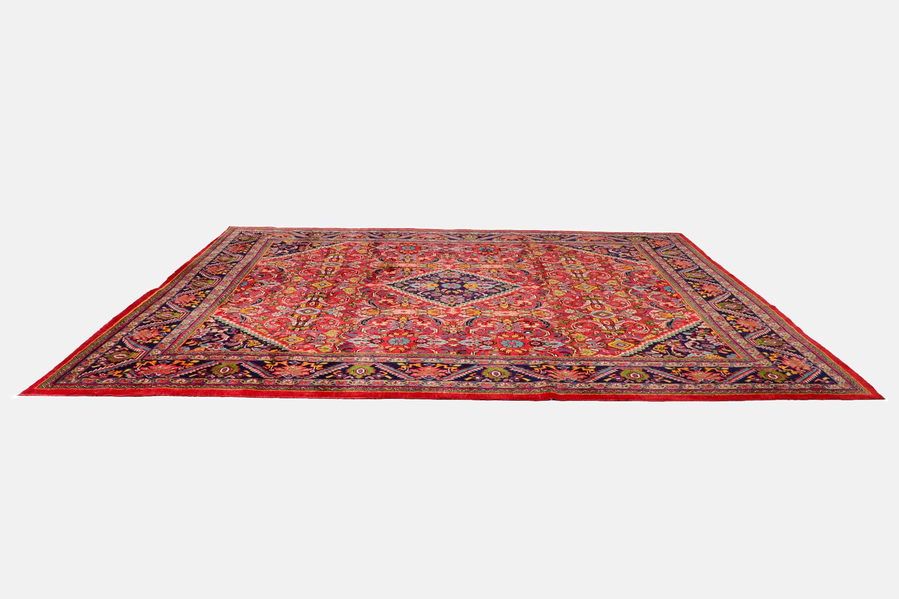 Tissé à la main Tapis persan Tabriz tissé à la main, 10' x 13' en vente