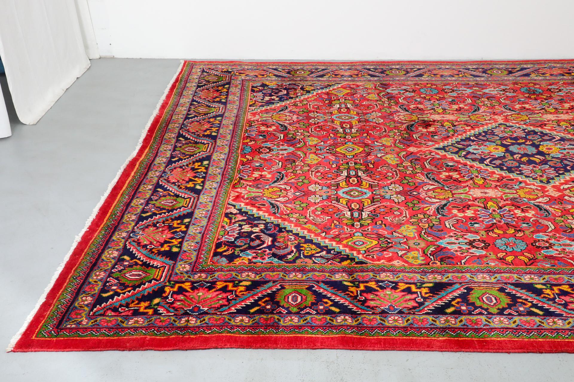 Fin du 20e siècle Tapis persan Tabriz tissé à la main, 10' x 13' en vente
