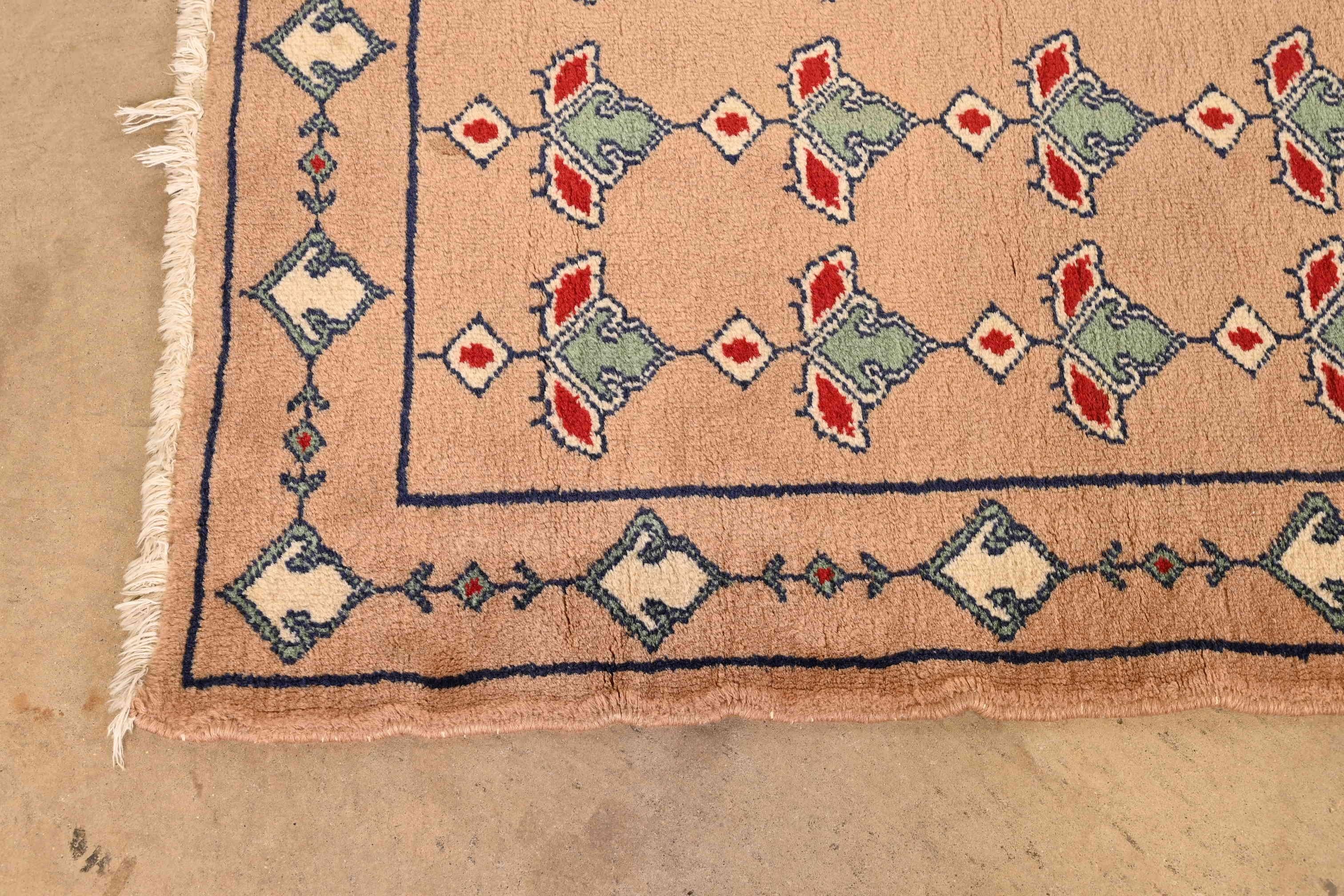 20th Century Vintage Hand-Woven Persian Wool Area Rug