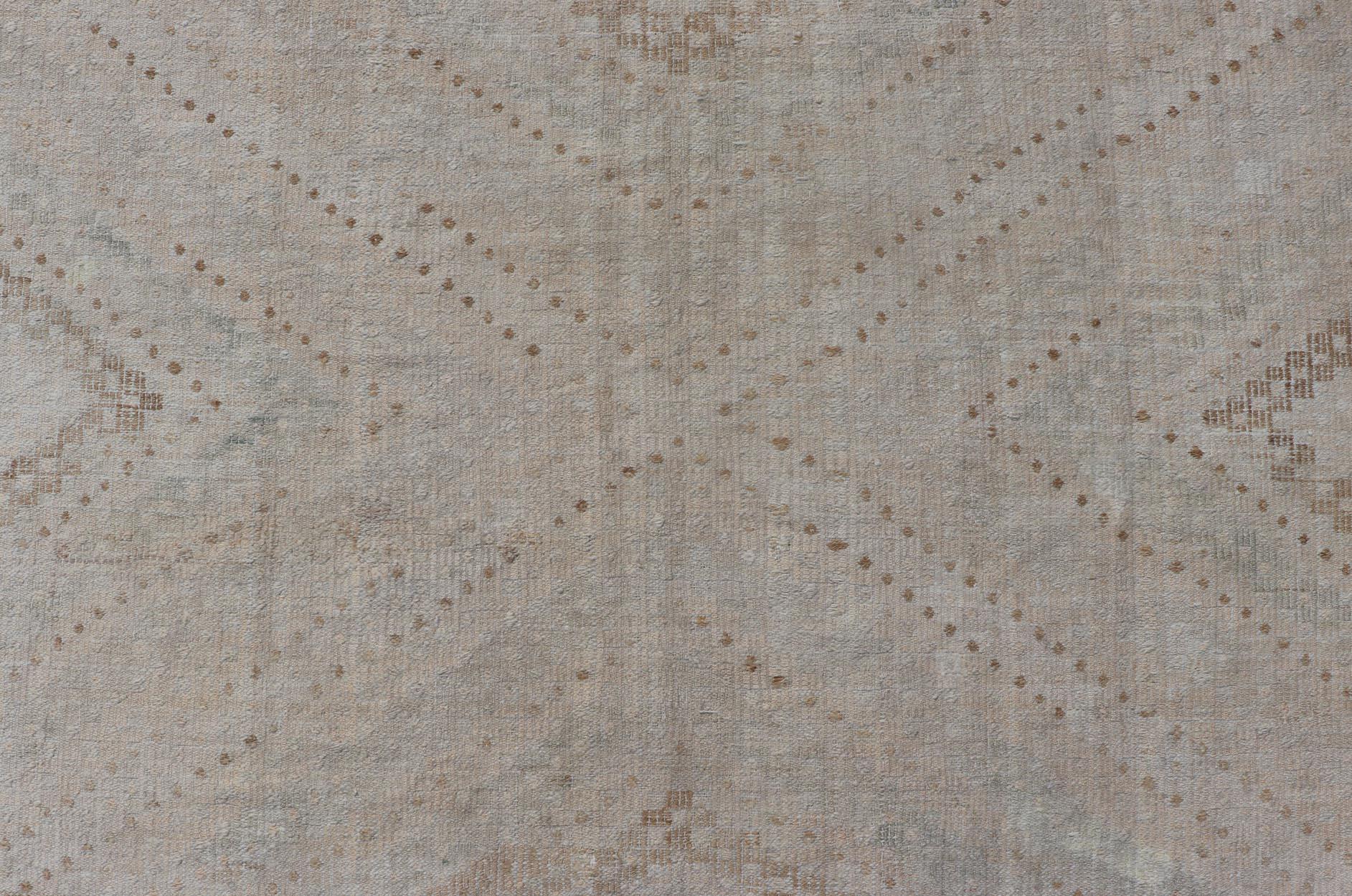 Handgewebter türkischer bestickter Flachgewebe-Teppich mit geometrischem Design, handgewebt (Türkisch)