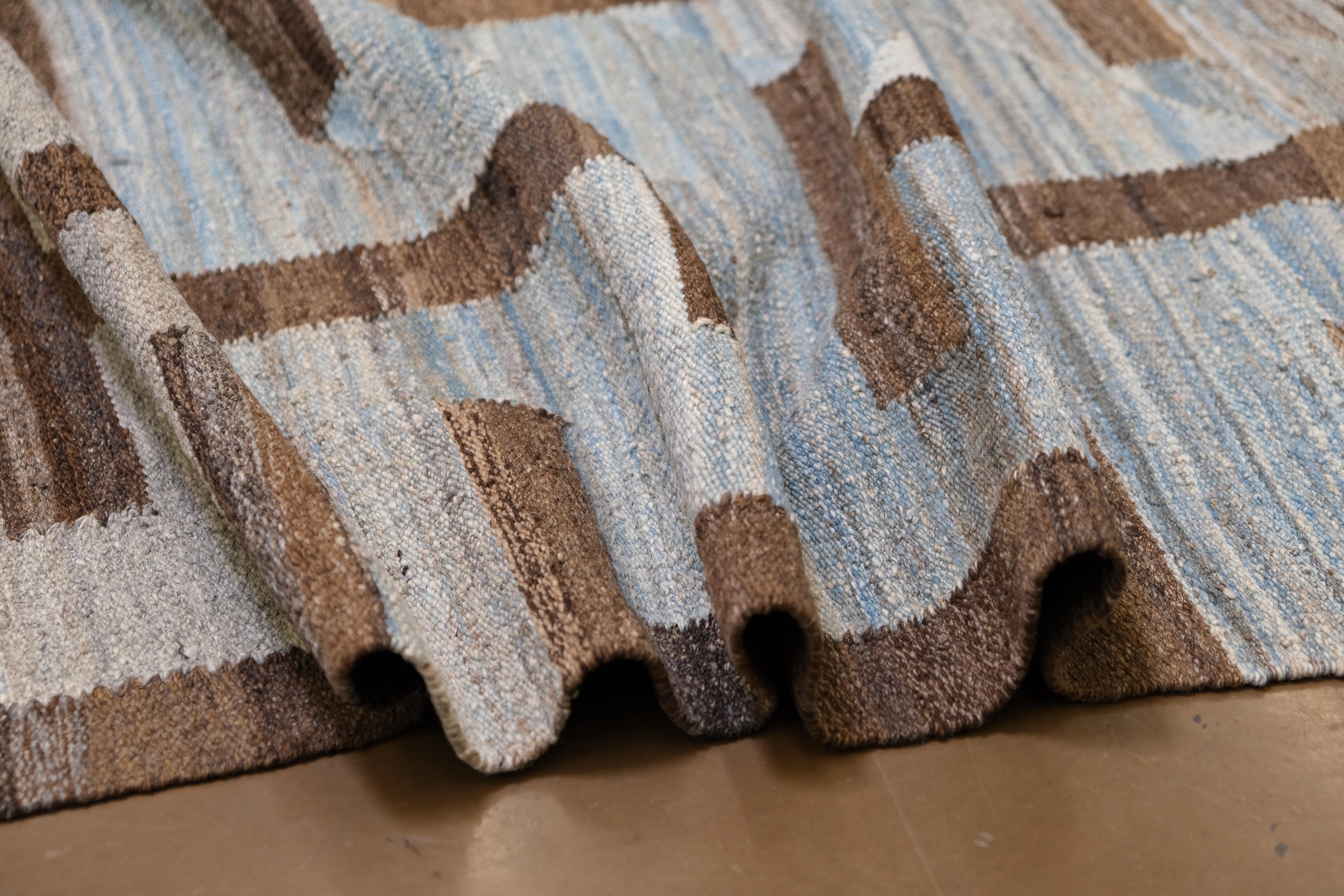 Mid-Century Modern Tapis vintage tissé à la main 10'2''x13'10'' en vente