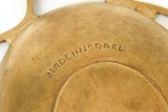 Vintage Hand Wrought Hand Hammered Brass Abstract Sculptural Bird Bowl MCM 50's