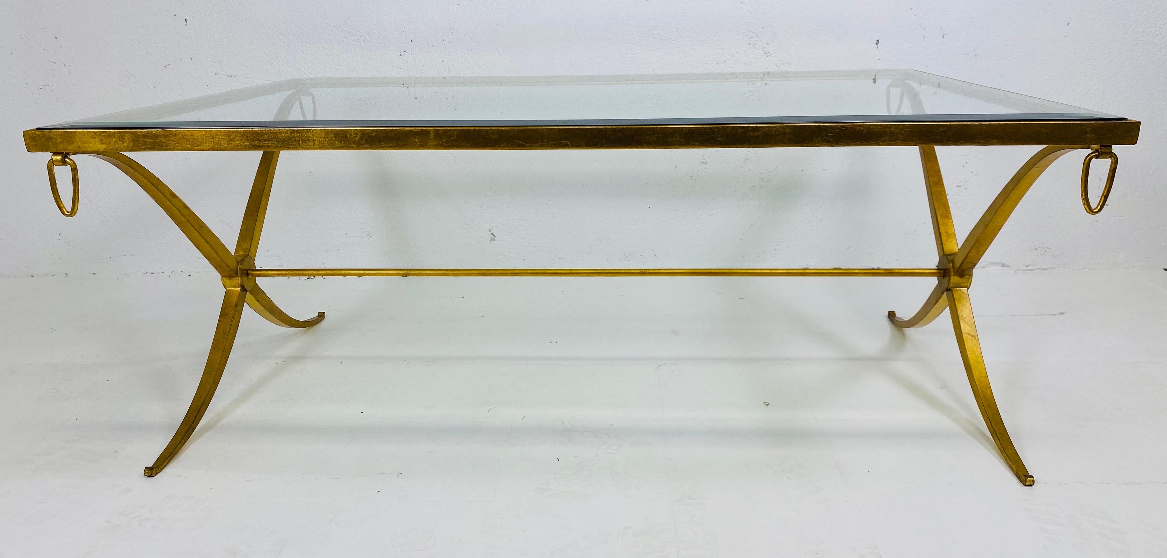 Vintage Handwrought Iron, Gilded Empire, Style Cocktail Table 6