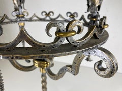 Vintage hand wrought iron Gothic revival candle La Habra by Maitland Smith