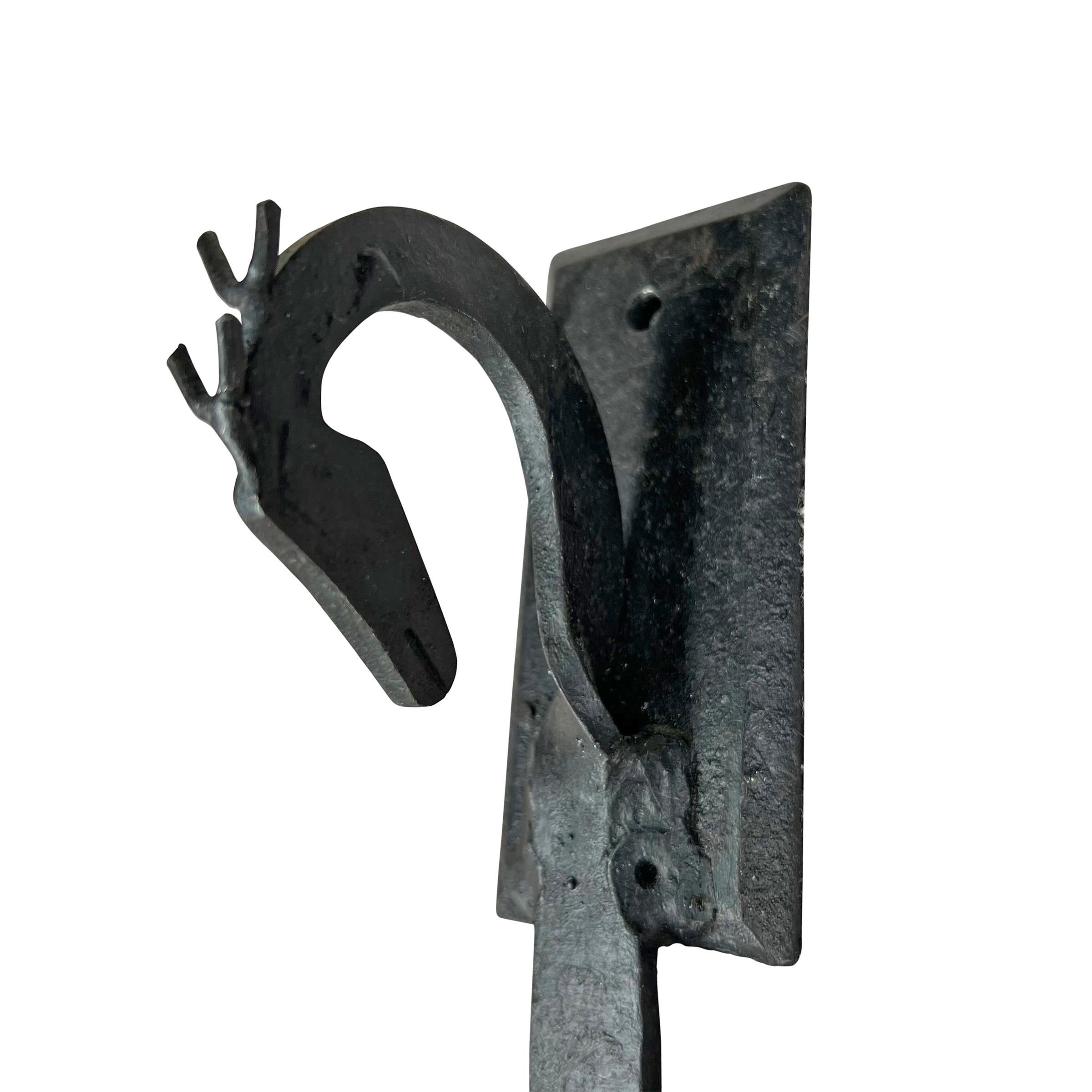 Wrought Iron Vintage Handwrought Iron Horse Wall Hook