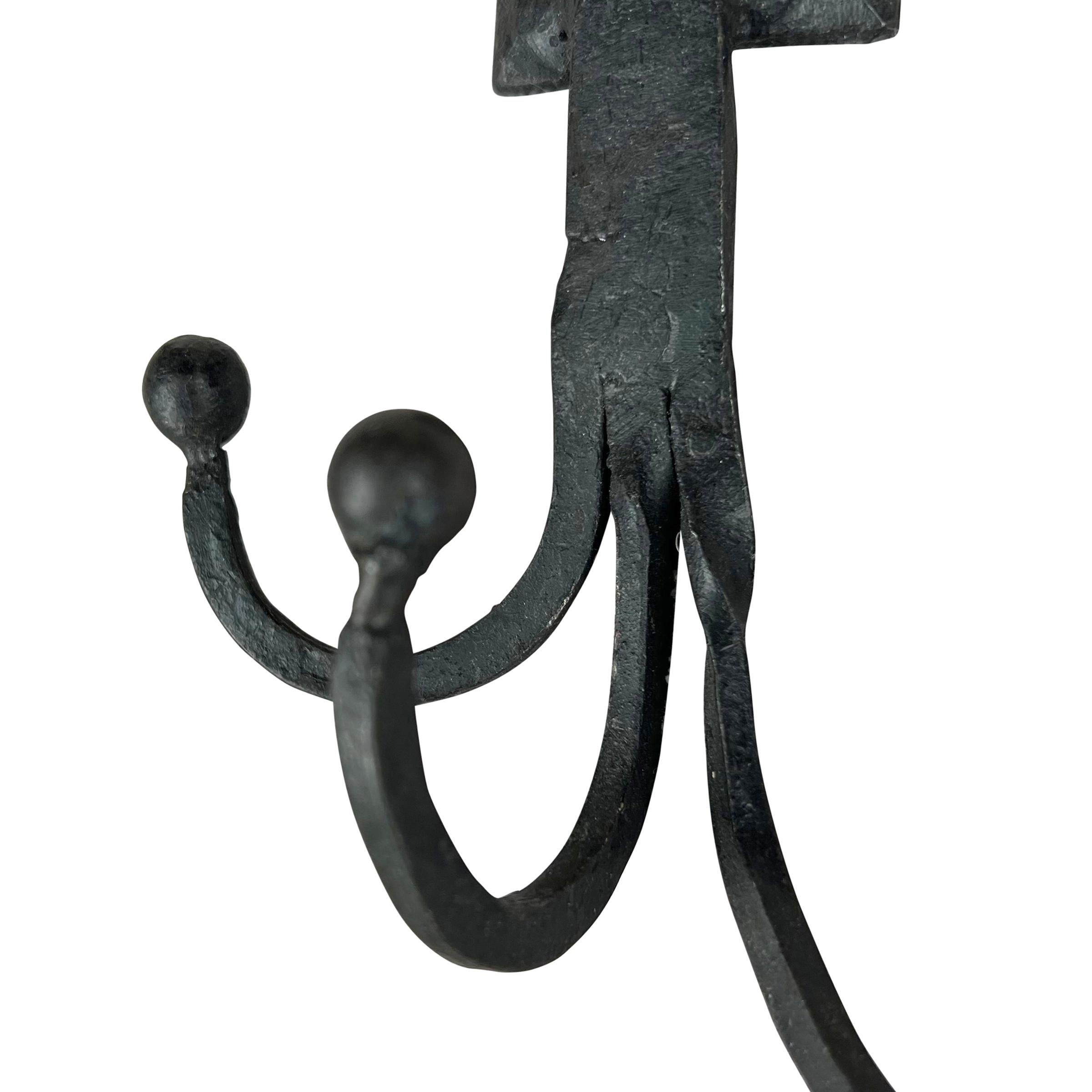Vintage Handwrought Iron Horse Wall Hook 1