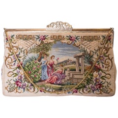 Vintage Handbag with Sliding Clasp