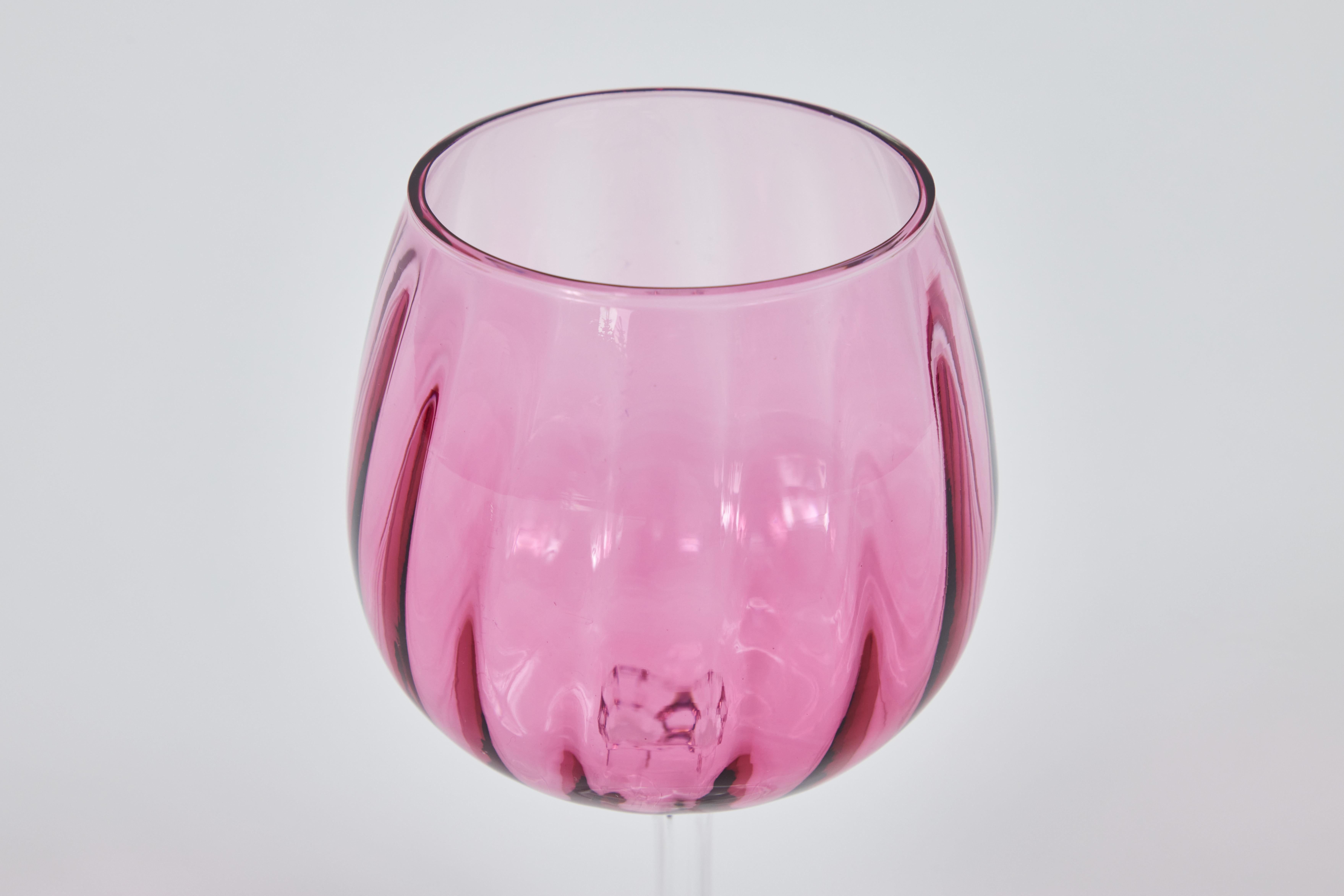 pink disposable wine glasses