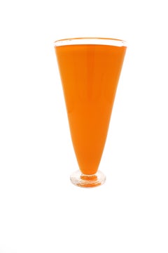 Vintage Hand Blown Orange Glass Vase