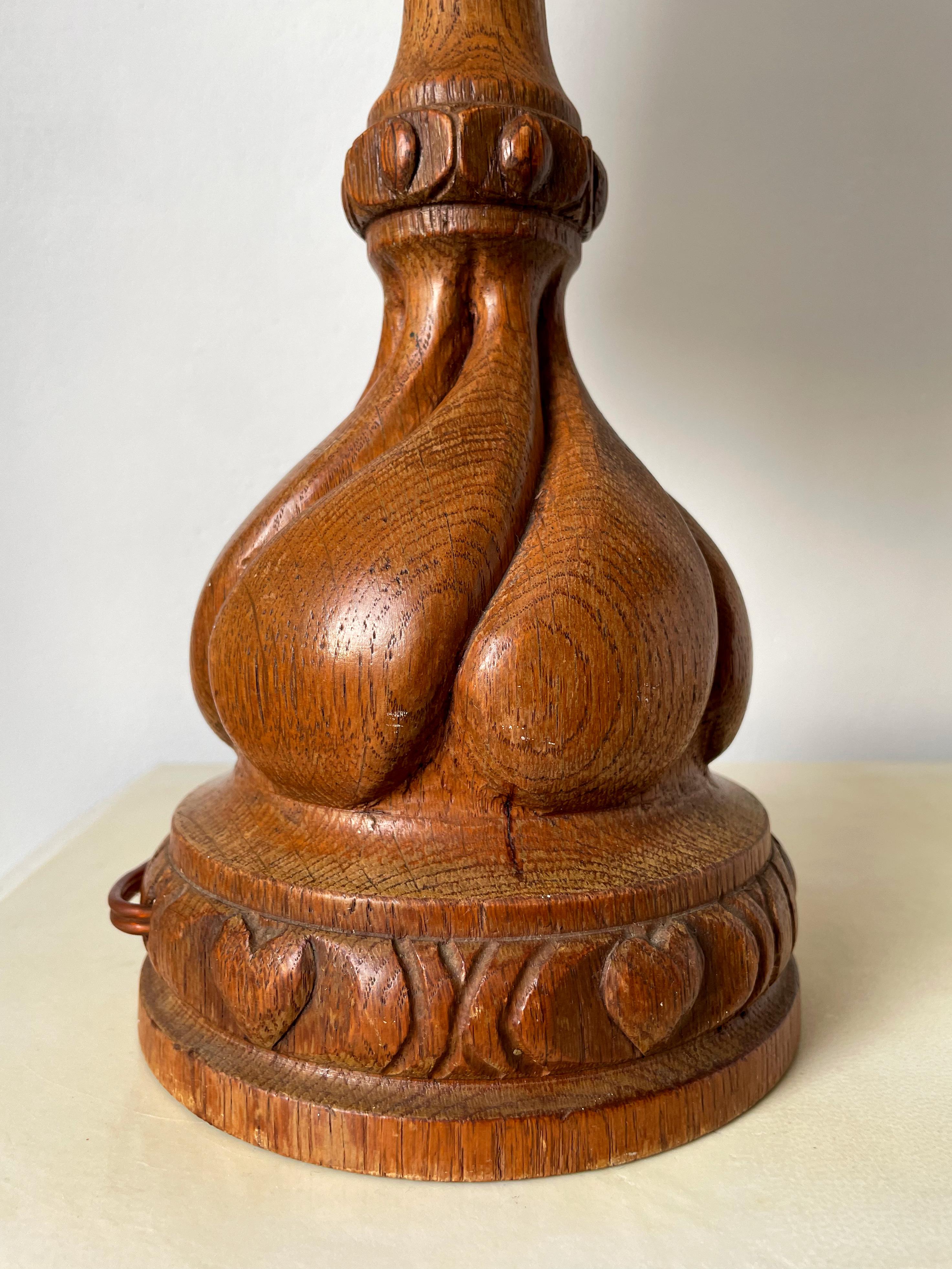 Scandinave Lampe de table sculpturale sculptée à la main, années 1960 en vente