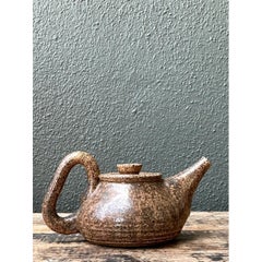 Vintage Handcrafted Ceramic Teapot