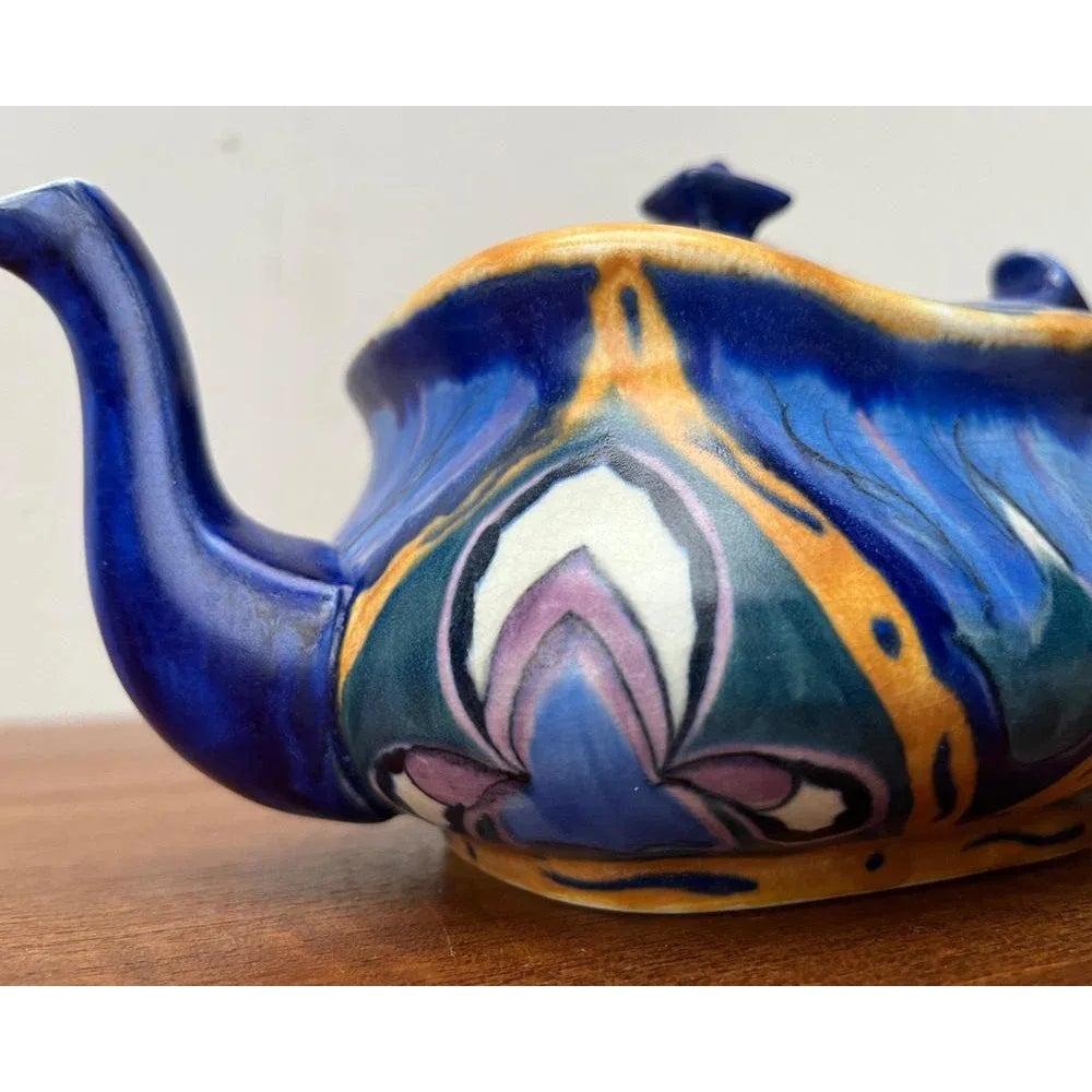 Handgefertigte Vintage-Teekanne aus Keramik aus Carlton Ware, England im Angebot 4