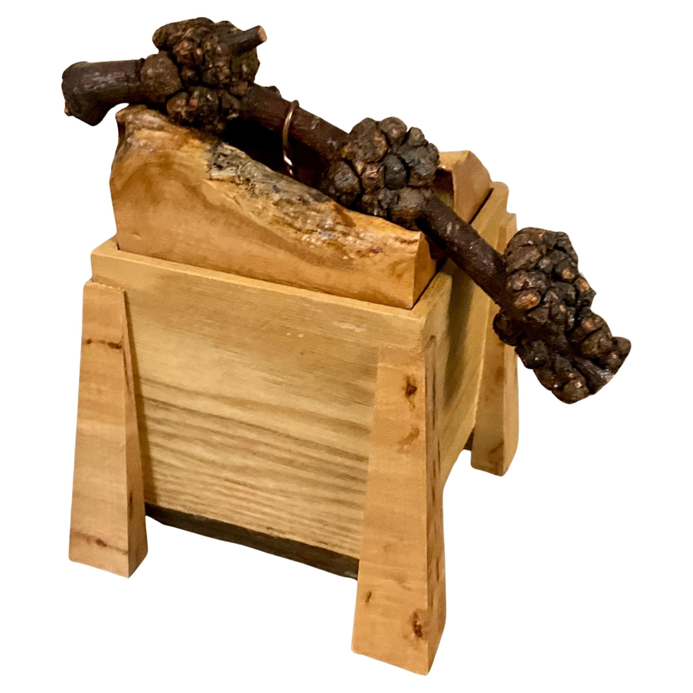 Vintage Handcrafted Live Edge Lidded Bark Box