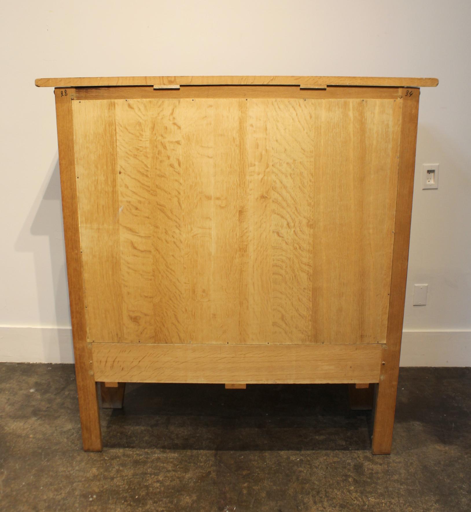 Vintage Handcrafted Mission Style Oak Cabinet 1