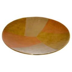Vintage Handcrafted Mixed Metal Panels Footed Dish Bowl by Los Castillo Metal
