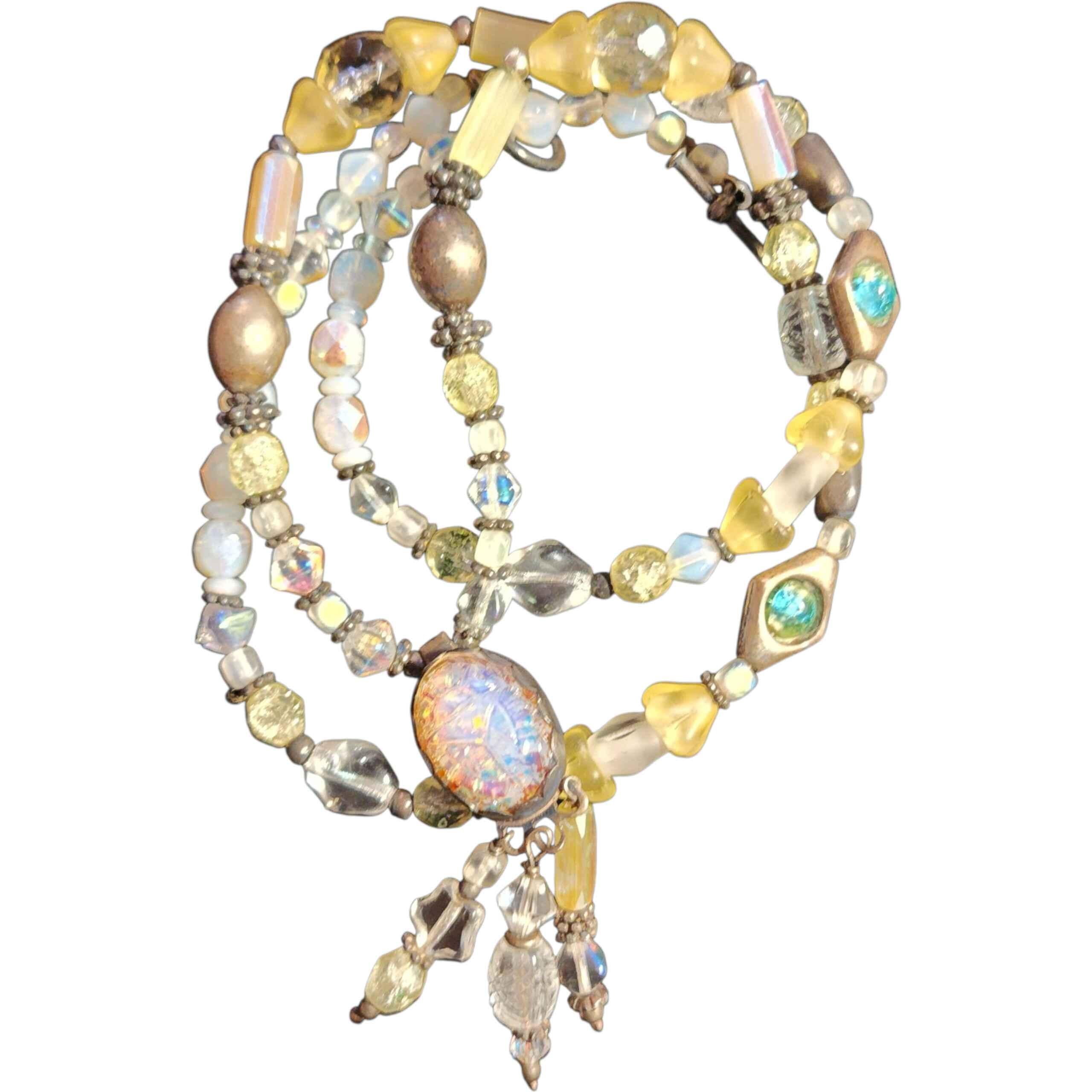 Taglio misto Collana artigianale vintage in argento sterling Navajo in vendita