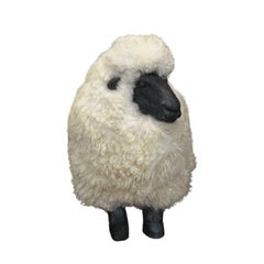 Vintage Handcrafted Sheepskin Sculpture Set in the Style of Lalanne