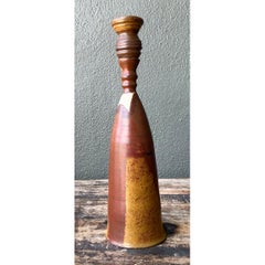 Botella de Studio Pottery artesanal de estilo vintage, hecha en taller