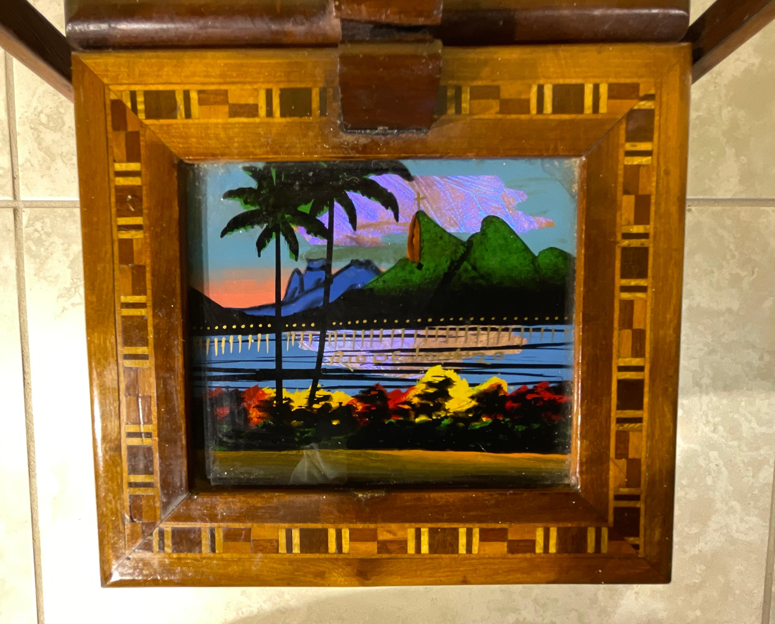 Acordeón de madera artesanal vintage para coser - Joyero en venta 5