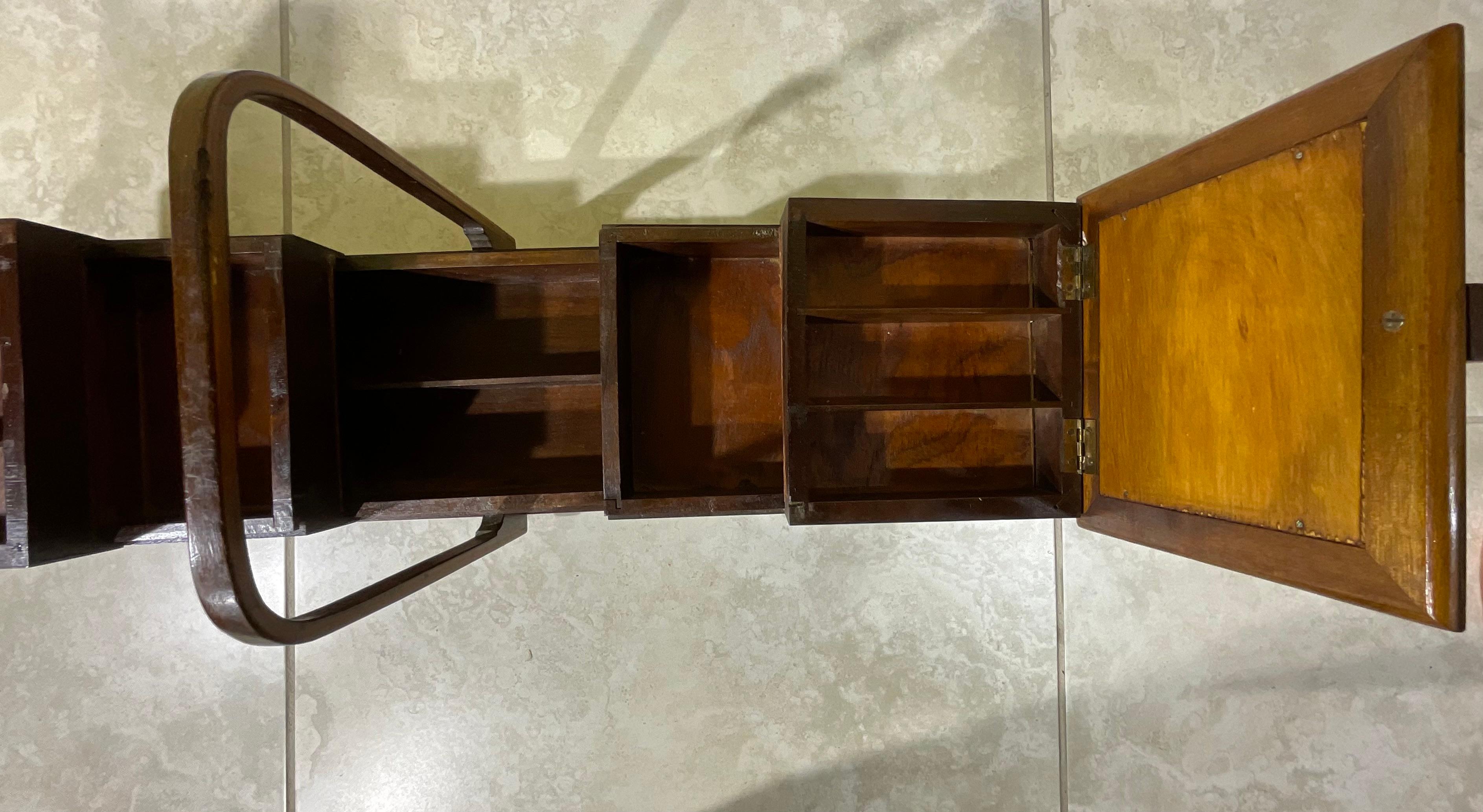 Acordeón de madera artesanal vintage para coser - Joyero Vidrio artístico en venta