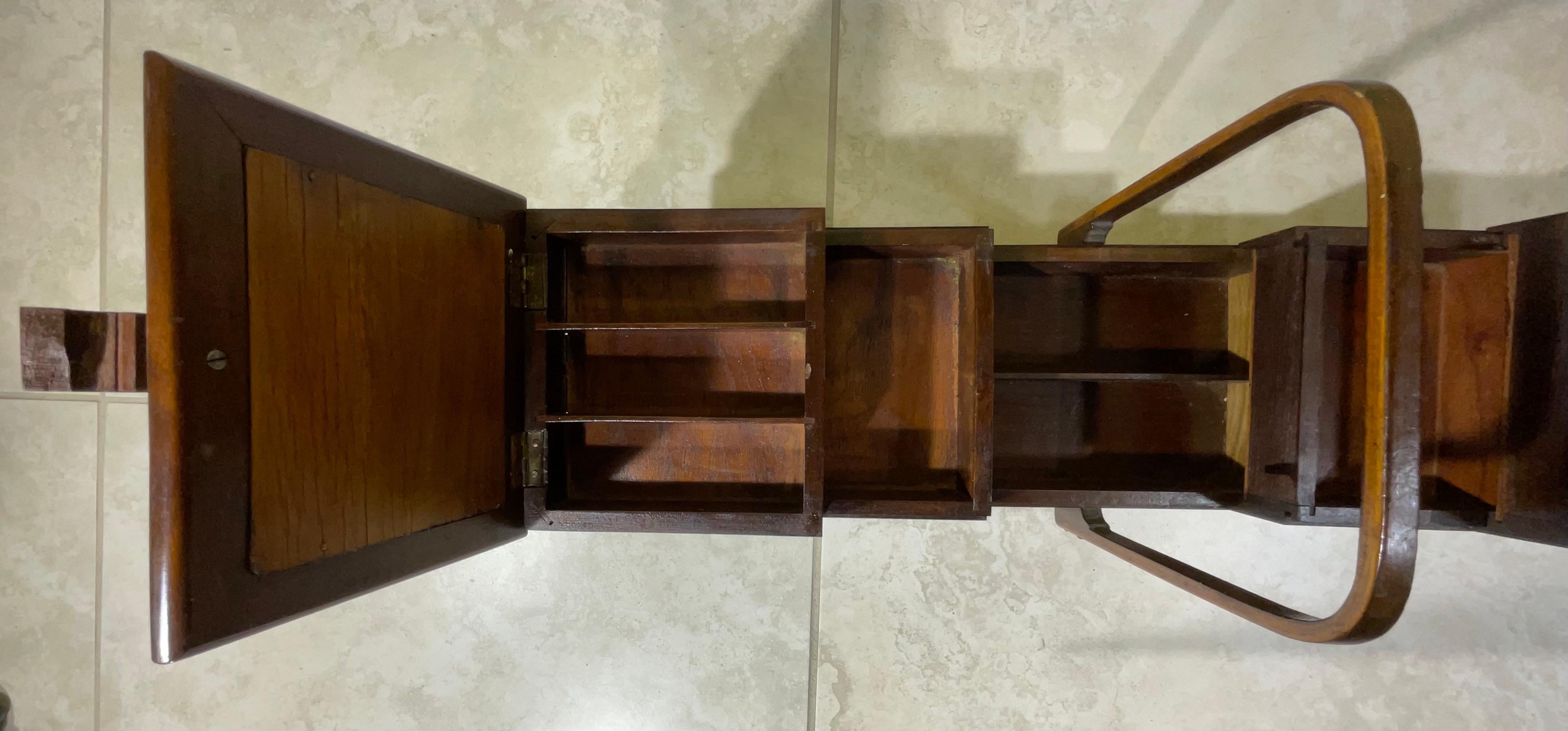 Acordeón de madera artesanal vintage para coser - Joyero en venta 1