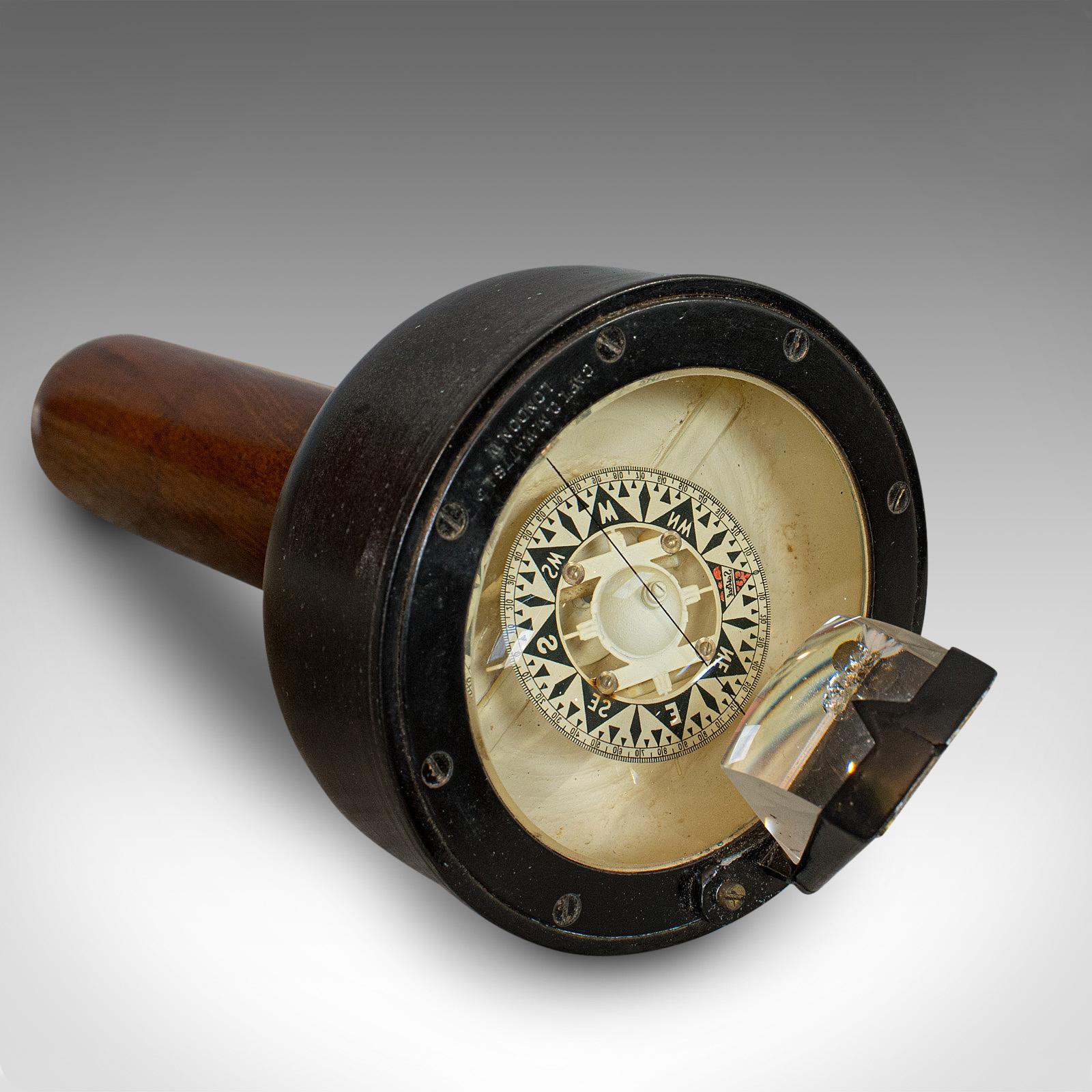 Vintage Antique Style 2 1/4" Screw Top Brass Heavy Maritime Navigational Compass 