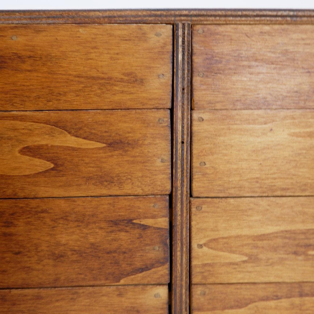 Vintage handmade 22 Drawer Wooden Flat File Cabinet For Sale 1