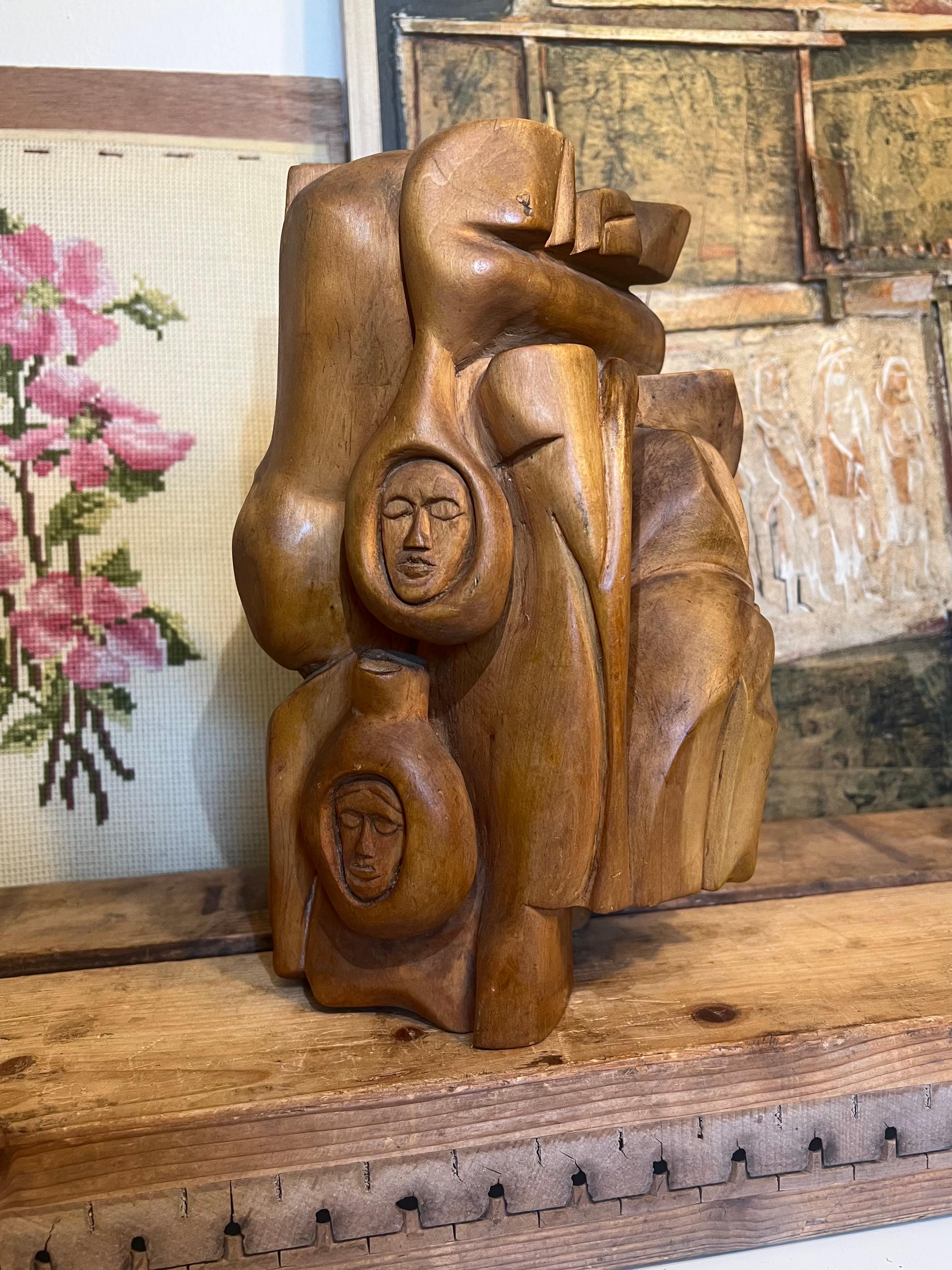Astratto con forme organiche.,Condizioni vintage coerenti con l'età, come da foto. 
Box H15

Dimensioni. 6,50