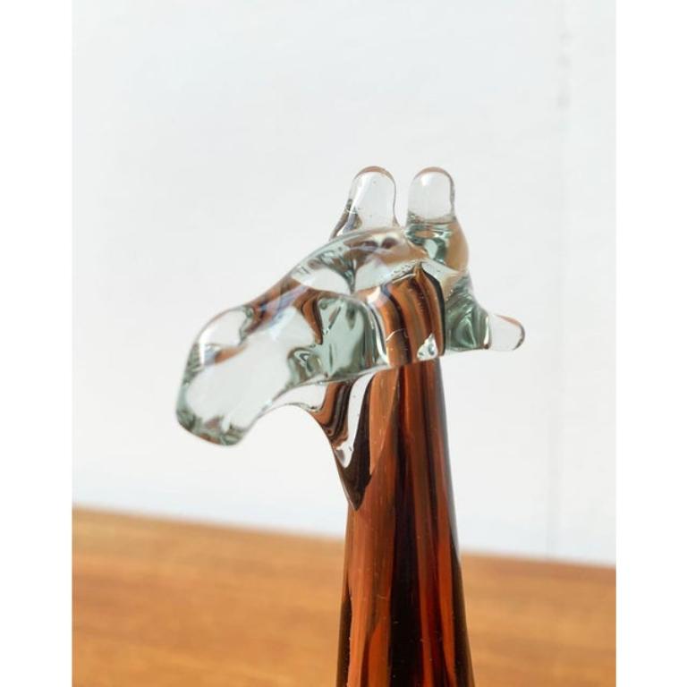 Giraffa di vetro africano vintage fatta a mano da Ngwenya Glass in vendita 1
