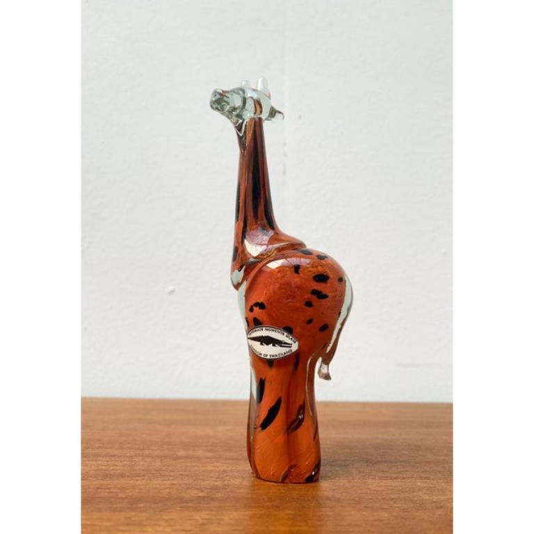 Giraffa di vetro africano vintage fatta a mano da Ngwenya Glass in vendita 4