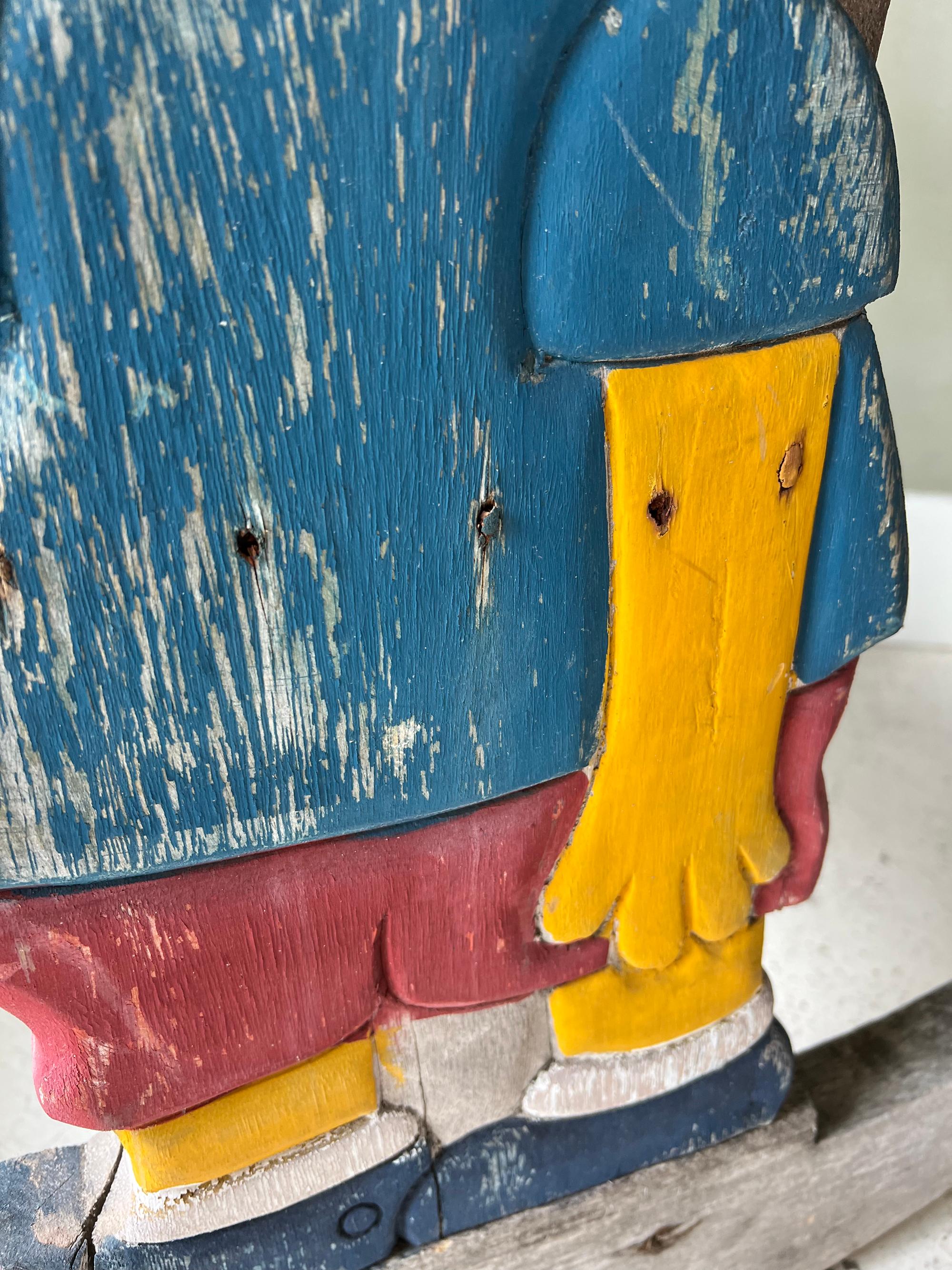 Fait main Paire de chaises à bascule vintage pour enfant Bart Simpson, fabriquées à la main, art populaire en vente
