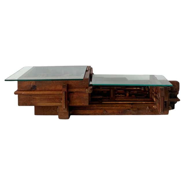 Structura Crisscross 2-Level Square Coffee Table For Sale at 1stDibs ...