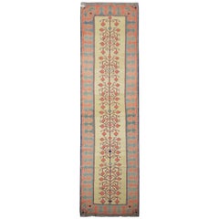 Vintage Handmade Carpet, Afghan Sumakh Runner Rug, Tree of Life Hallway Runner