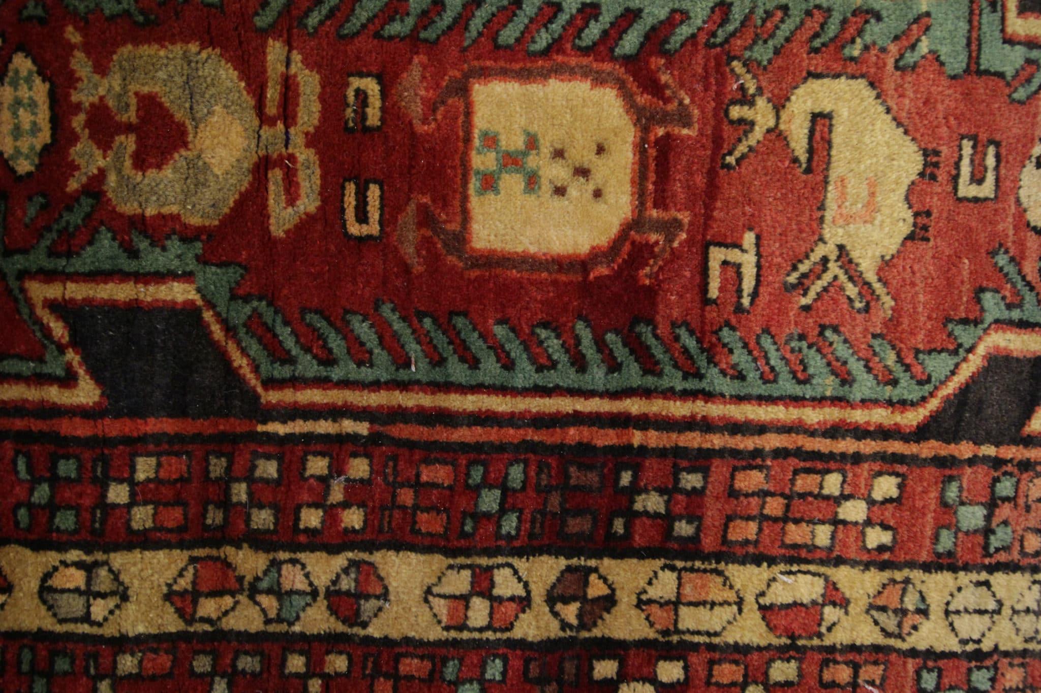 Vintage Handmade Carpet Runner Rugs Geometric Stair Runner Oriental Rug For Sale 2