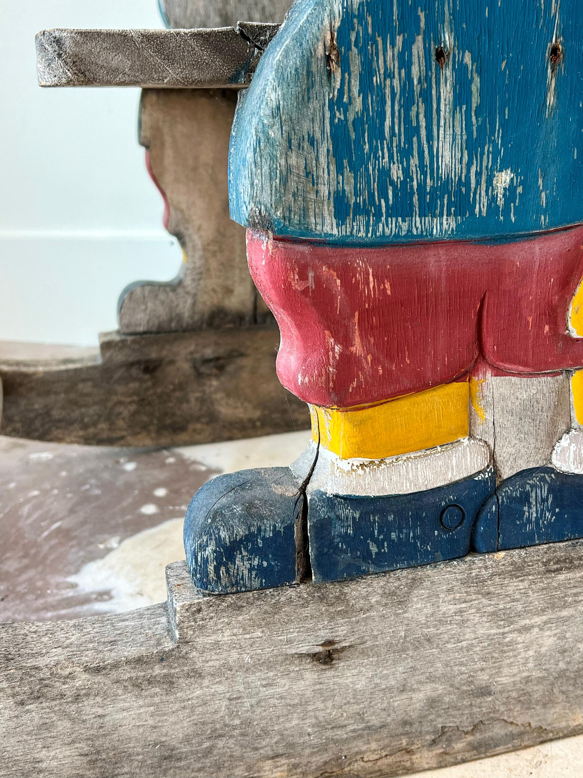 Coppia di sedie a dondolo Bart Simpson d'epoca fatte a mano e a misura di bambino in vendita 3