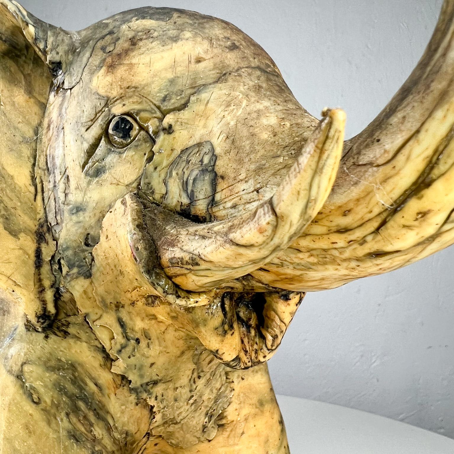 Vintage Handmade Elephant Figurine Sculptural Shell Art 2