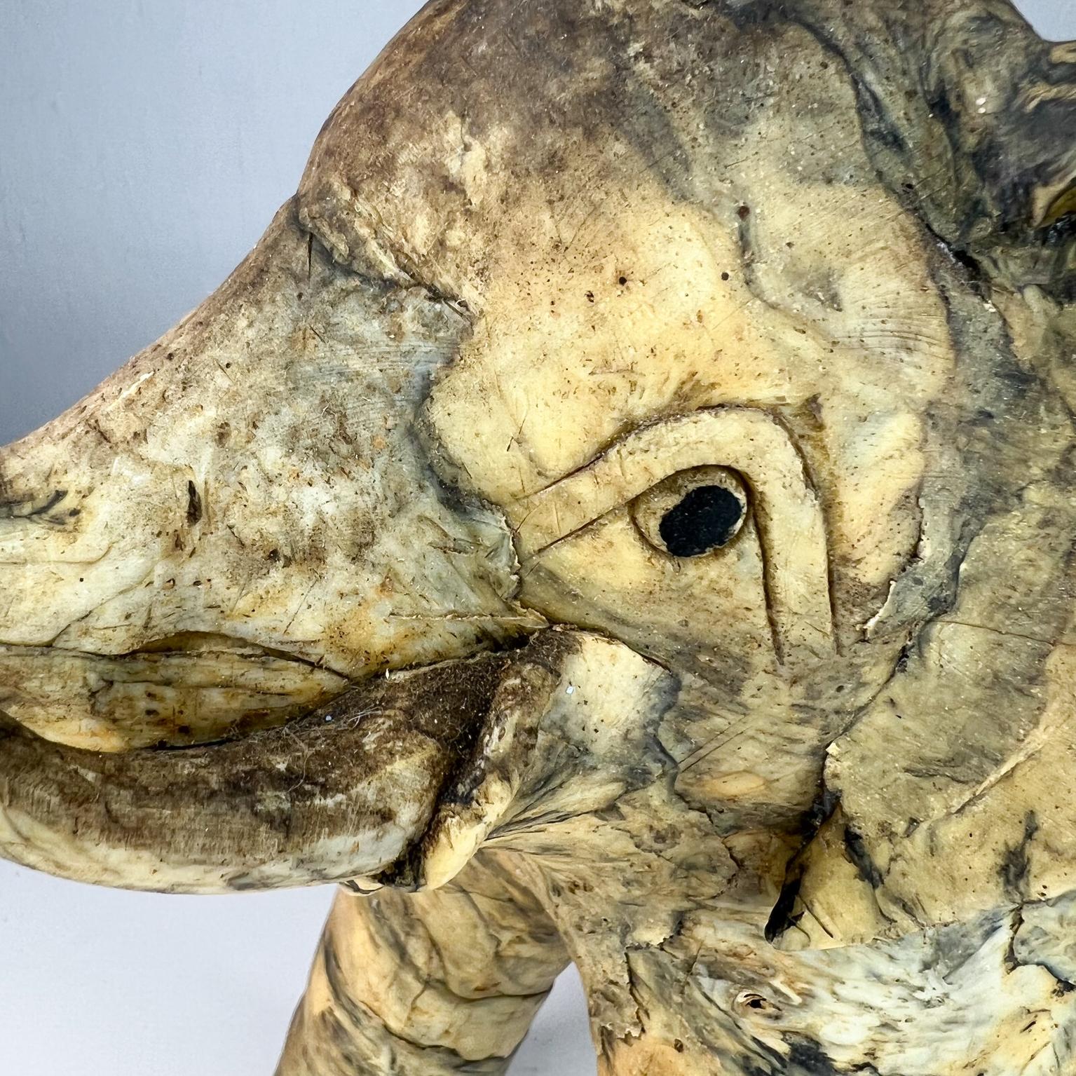 Vintage Handmade Elephant Figurine Sculptural Shell Art 6