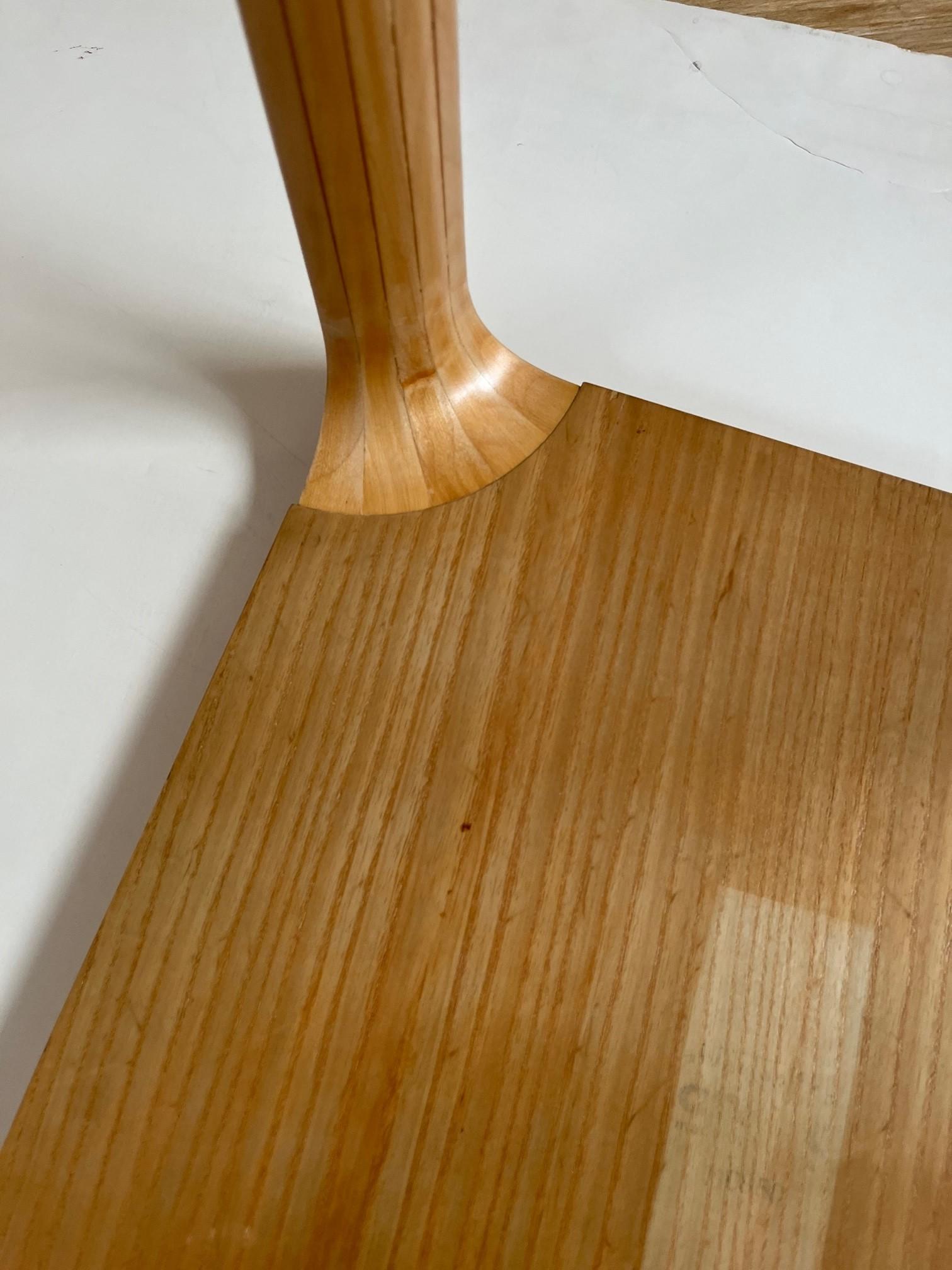 Vintage Handmade Fan Leg Coffee Table Designed by Alvar Aalto In Good Condition In Los Angeles, CA