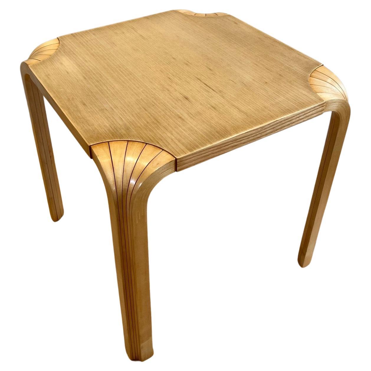 Vintage Handmade Fan Leg Coffee Table Designed by Alvar Aalto