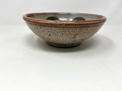 Vintage Handmade Glazed Ceramic Studio Pottery Stoneware Bowl