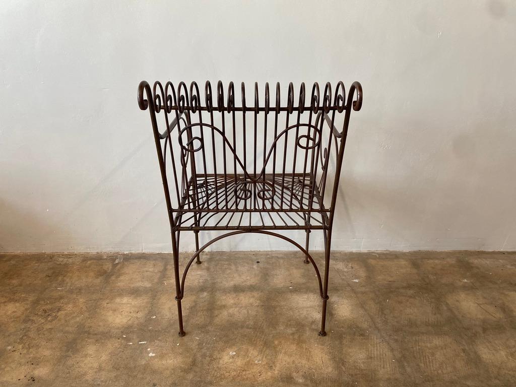 Vintage Handmade Gothic Steel Wirework Armchair In Good Condition In Alhambra, CA