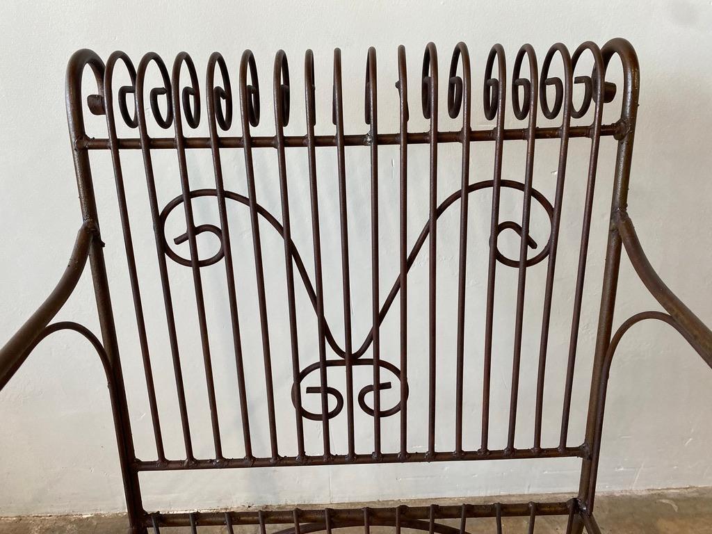 Vintage Handmade Gothic Steel Wirework Armchair 1