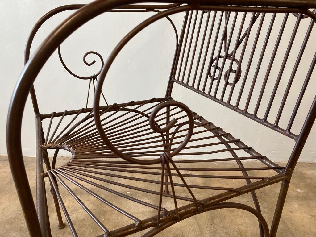 Vintage Handmade Gothic Steel Wirework Armchair 2