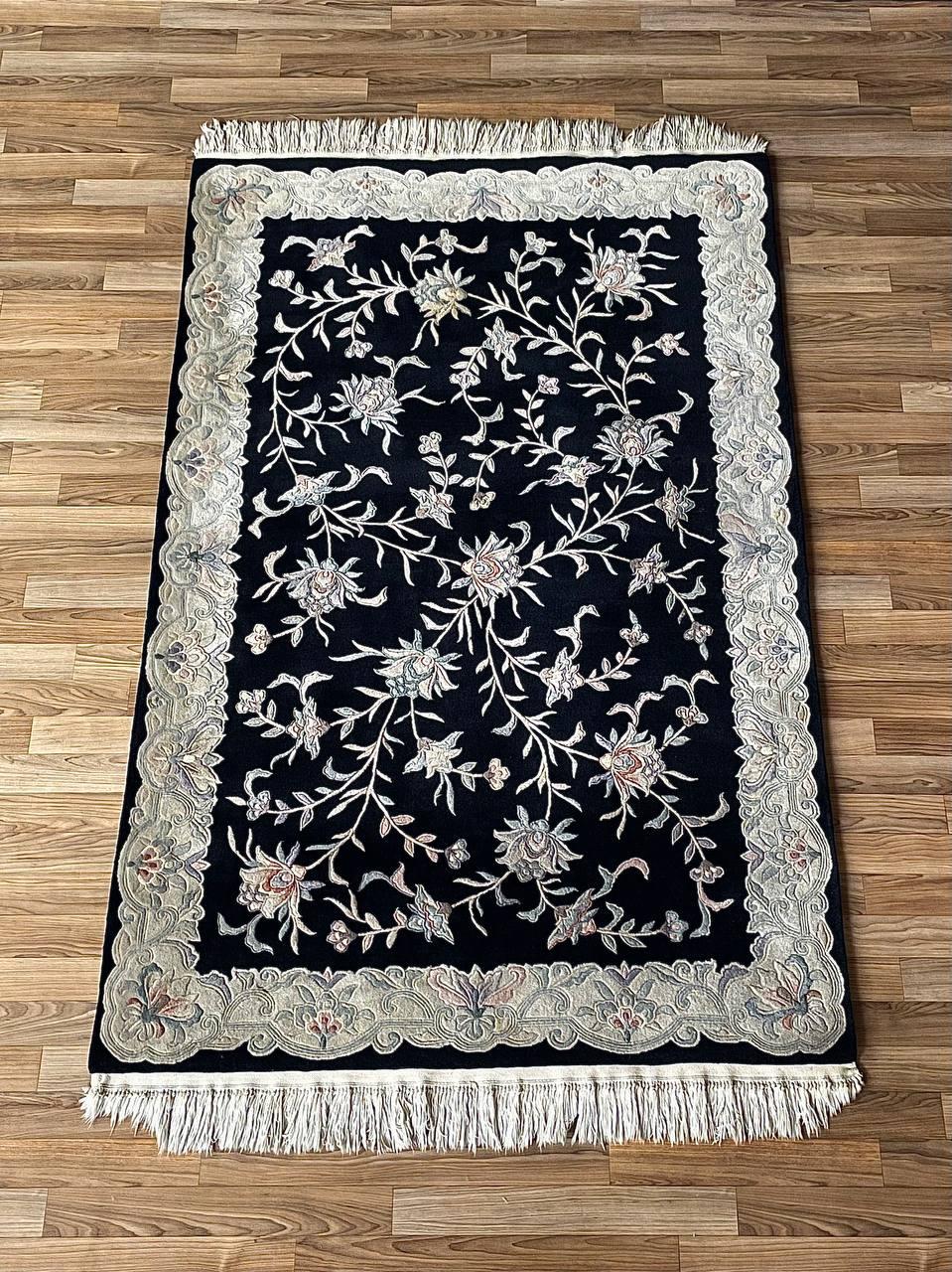 Condition: Original Vintage Condition

Designer: Nourison Oriental Rugs
Manufacturer: Nourison Oriental Rugs
Materials: Hand-Woven Wool
Style: Chinese Oriental

This exquisite hand-knotted wool rug by Nourison showcases the timeless elegance of