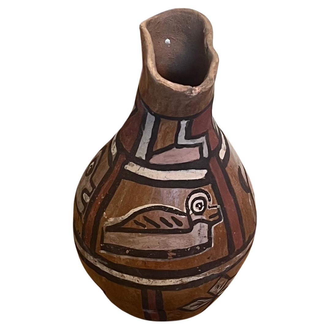 Vintage Handmade Hand gemalt Keramik Kunst Vase