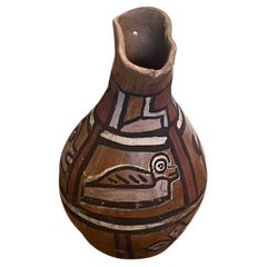 Vintage Handmade Hand gemalt Keramik Kunst Vase