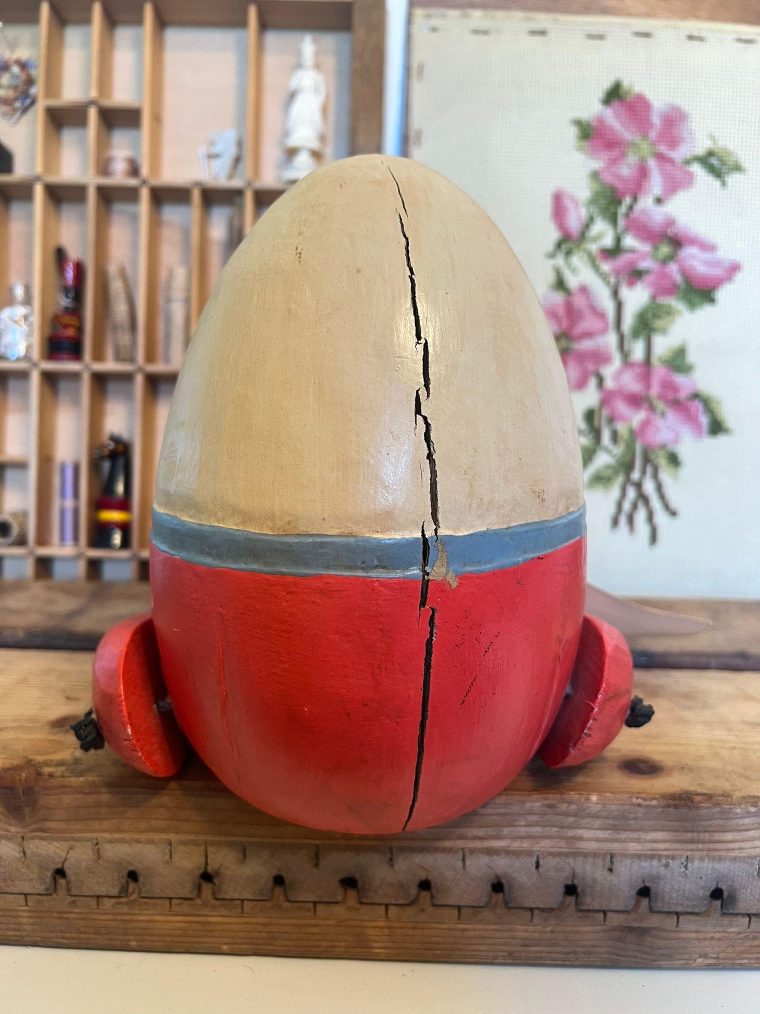 Handgefertigtes Humpty Dumpty Wooden-Regal-Dekor aus Holz im Angebot 5