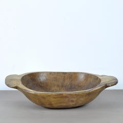 Vintage Handmade Hungarian Wooden Dough Bowl, 1930s
