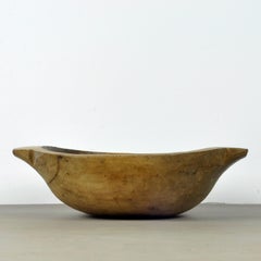 Vintage Handmade Hungarian Wooden Dough Bowl, 1930s